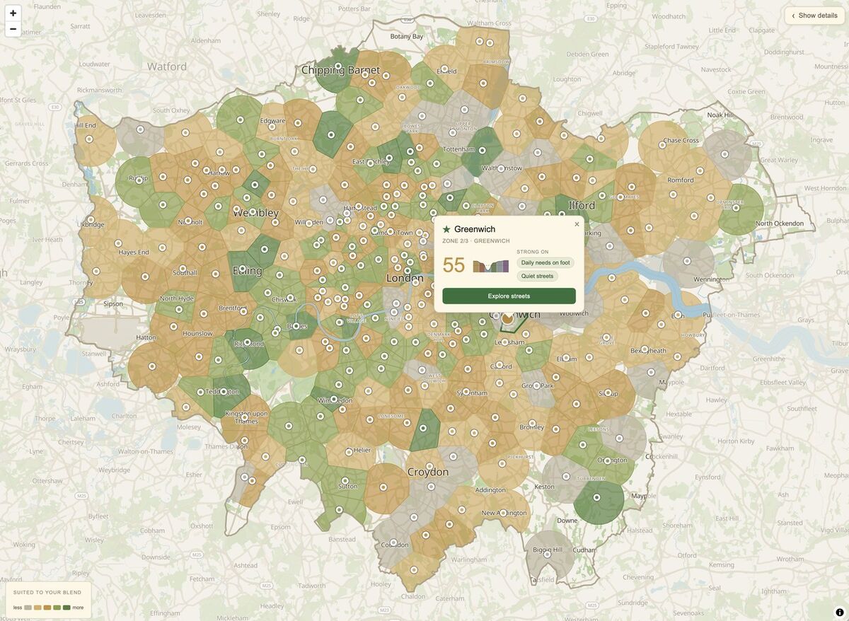 London scored citywide